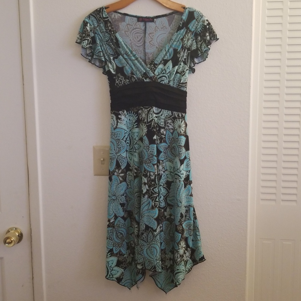 Beautiful black and blue dress